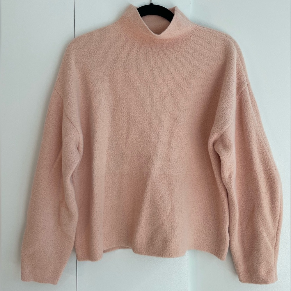 Express cozy pink mock neck sweater